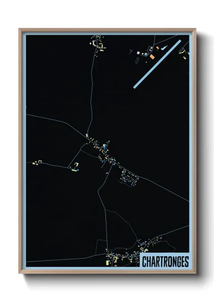 Une affiche de carte sur Chartronges