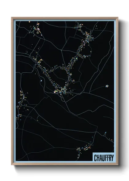 Une affiche de carte sur Chauffry