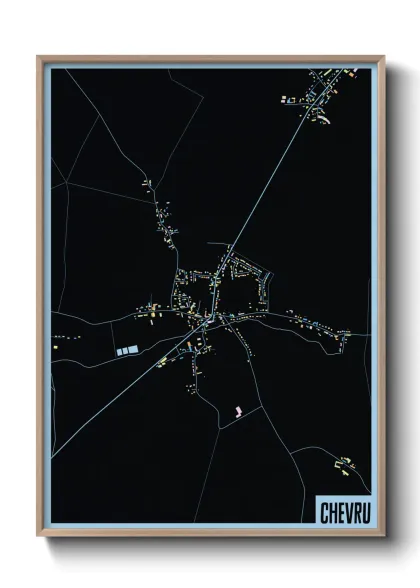Une affiche de carte sur Chevru