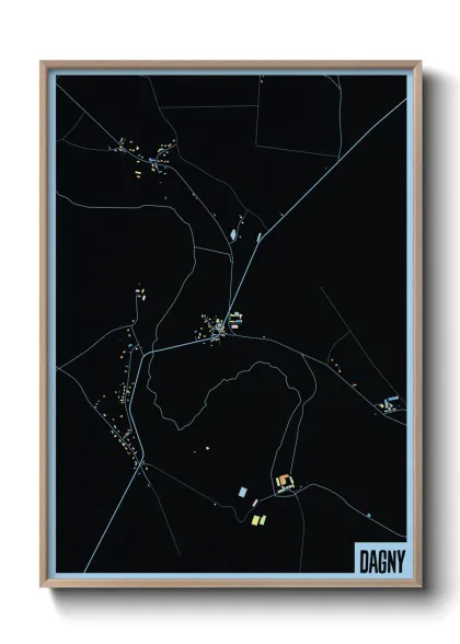 Une affiche de carte sur Dagny