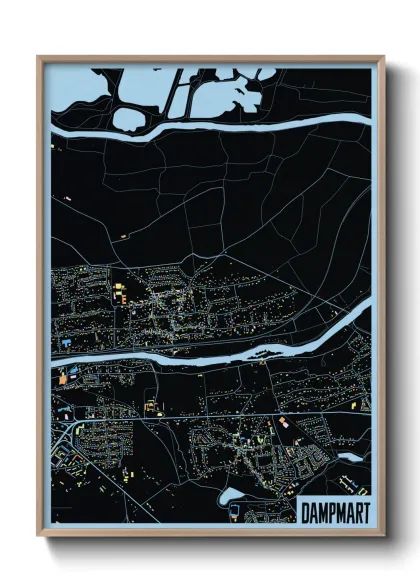 Une affiche de carte sur Dampmart