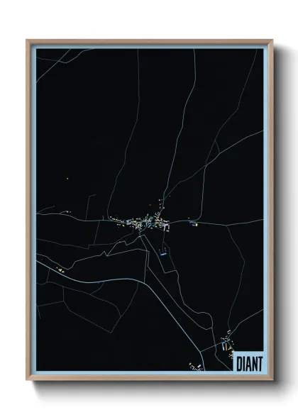 Une affiche de carte sur Diant