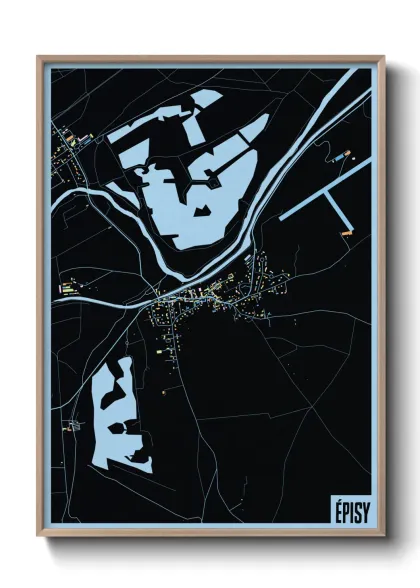 Une affiche de carte sur Épisy