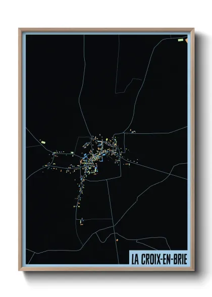 Une affiche de carte sur La Croix-en-Brie