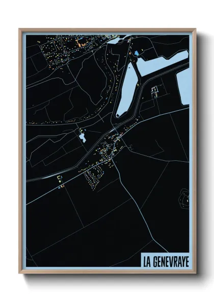 Une affiche de carte sur La Genevraye