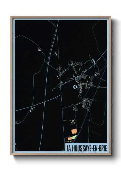 Une affiche de carte sur La Houssaye-en-Brie