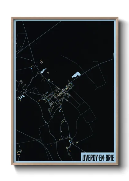 Une affiche de carte sur Liverdy-en-Brie