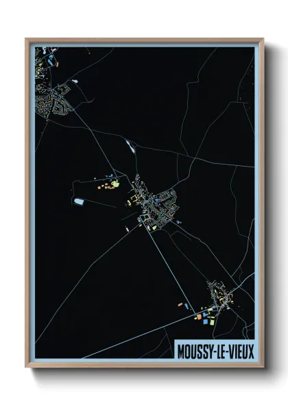 Une affiche de carte sur Moussy-le-Vieux