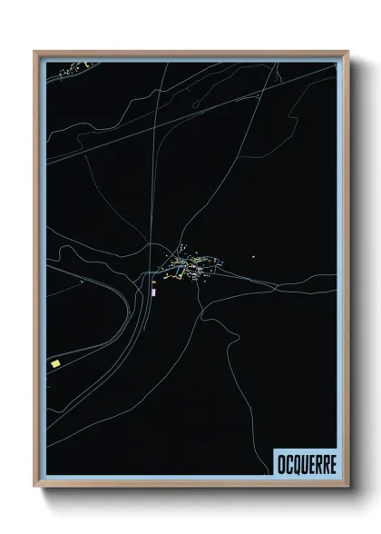 Une affiche de carte sur Ocquerre