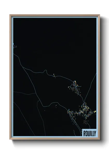 Une affiche de carte sur Rouilly