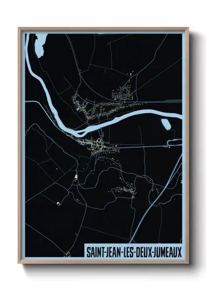 Une affiche de carte sur Saint-Jean-les-Deux-Jumeaux