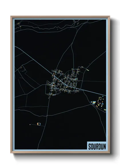 Une affiche de carte sur Sourdun