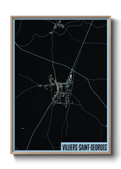 Une affiche de carte sur Villiers-Saint-Georges