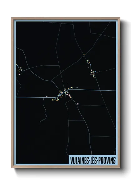 Une affiche de carte sur Vulaines-lès-Provins