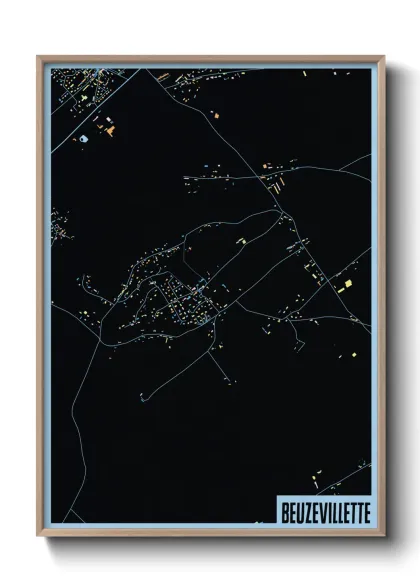 Une affiche de carte sur Beuzevillette