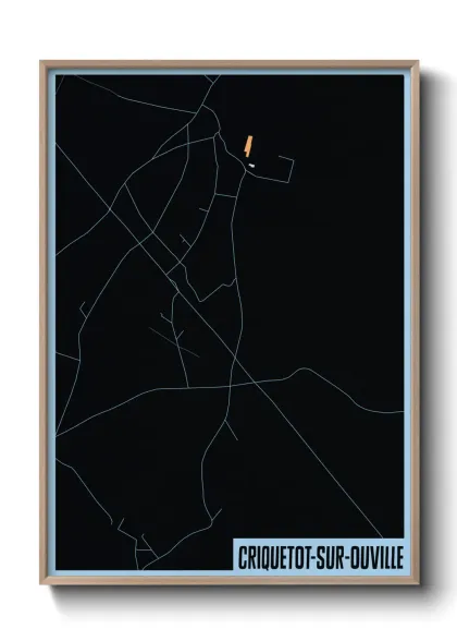 Une affiche de carte sur Criquetot-sur-Ouville