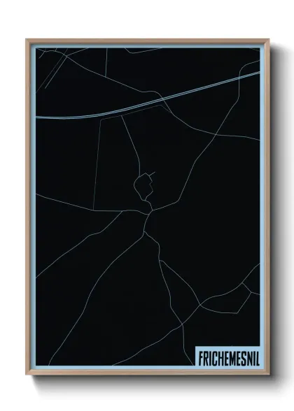 Une affiche de carte sur Frichemesnil