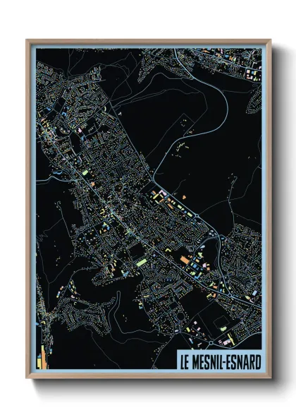 Une affiche de carte sur Le Mesnil-Esnard