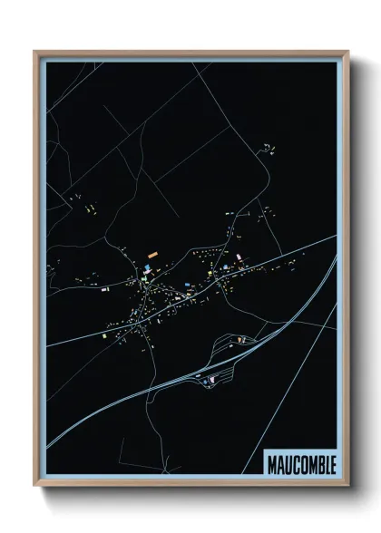 Une affiche de carte sur Maucomble