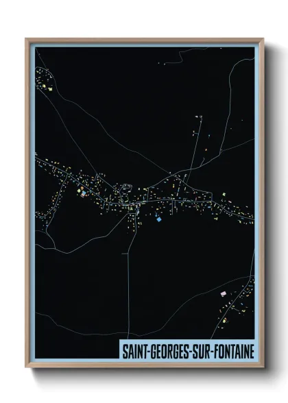 Une affiche de carte sur Saint-Georges-sur-Fontaine