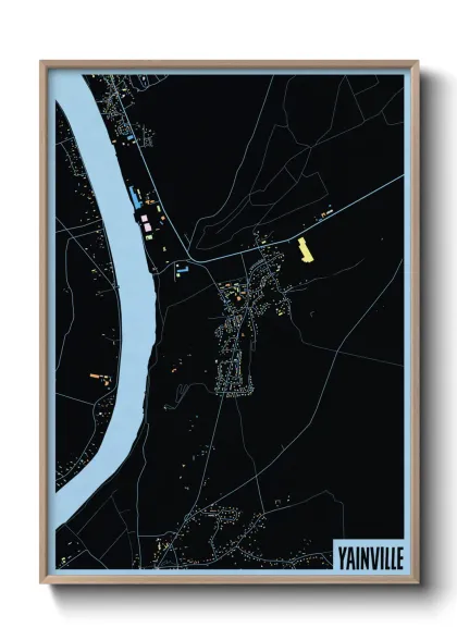 Une affiche de carte sur Yainville