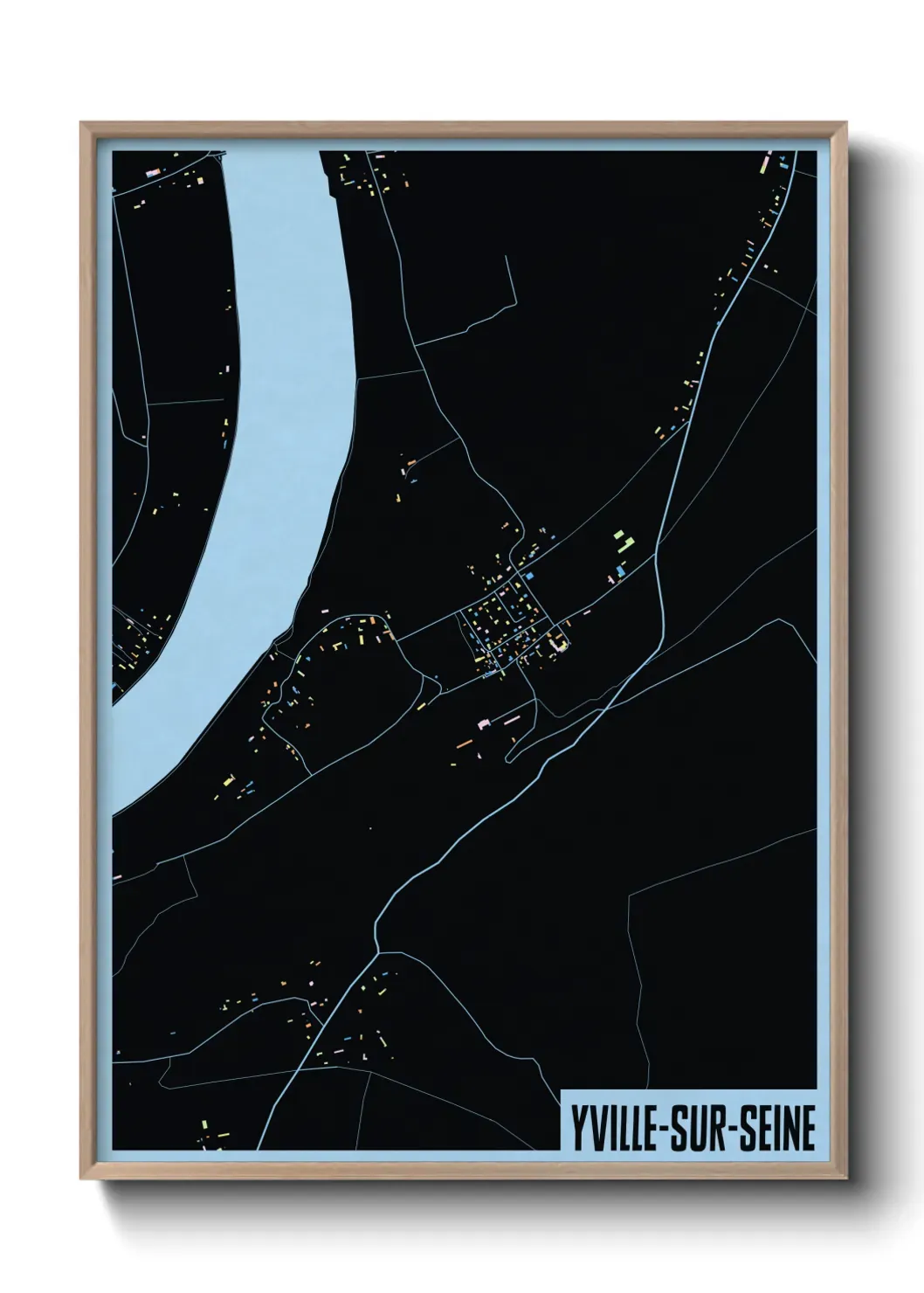 Un poster carte Yville-sur-Seine