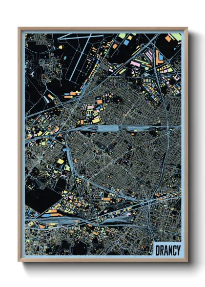 Une affiche de carte sur Drancy