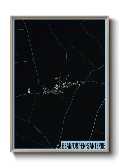 Une affiche de carte sur Beaufort-en-Santerre