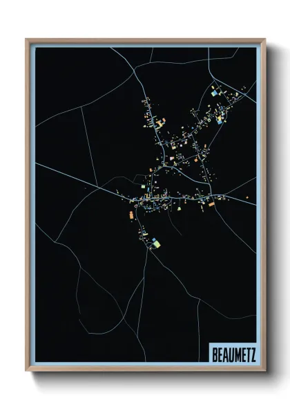 Une affiche de carte sur Beaumetz