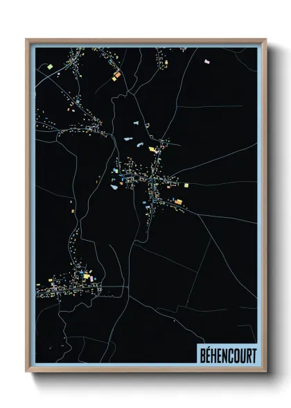 Une affiche de carte sur Béhencourt