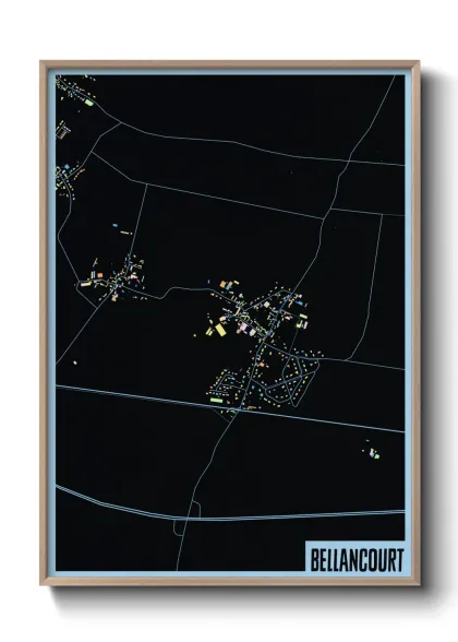 Une affiche de carte sur Bellancourt