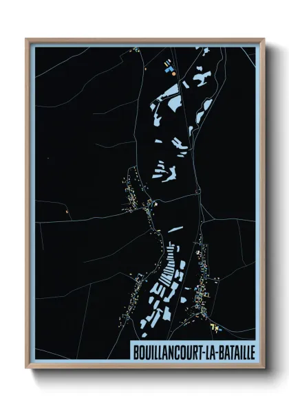 Une affiche de carte sur Bouillancourt-la-Bataille