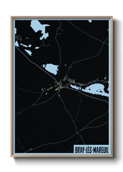Une affiche de carte sur Bray-lès-Mareuil