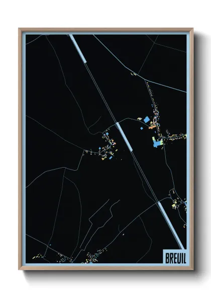 Une affiche de carte sur Breuil