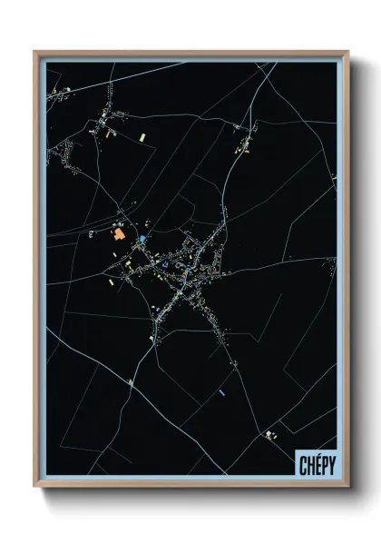 Une affiche de carte sur Chépy