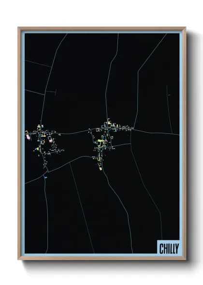 Une affiche de carte sur Chilly