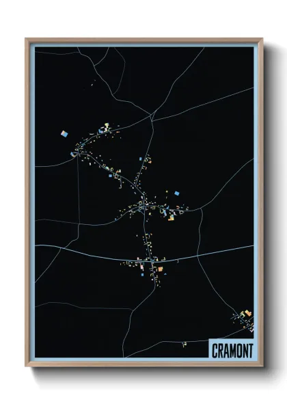 Une affiche de carte sur Cramont