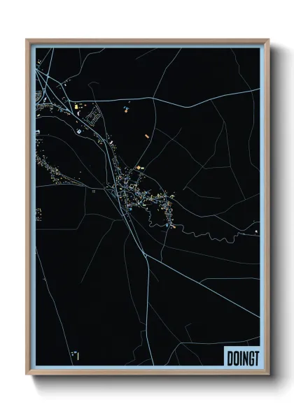 Une affiche de carte sur Doingt