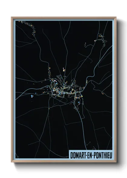 Une affiche de carte sur Domart-en-Ponthieu