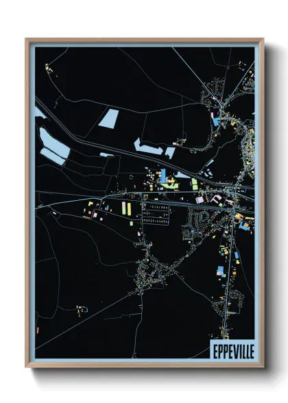 Une affiche de carte sur Eppeville