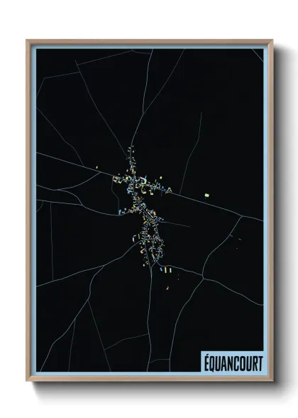 Une affiche de carte sur Équancourt