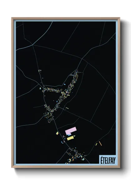 Une affiche de carte sur Ételfay