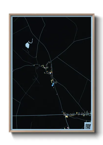 Une affiche de carte sur Fay