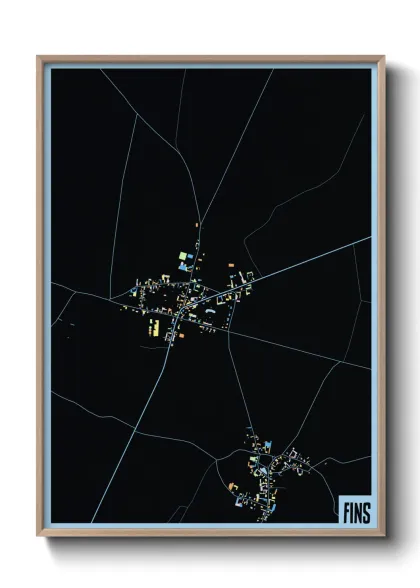 Une affiche de carte sur Fins