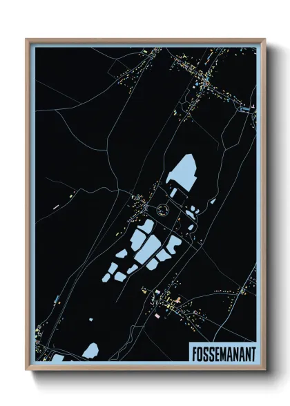 Une affiche de carte sur Fossemanant