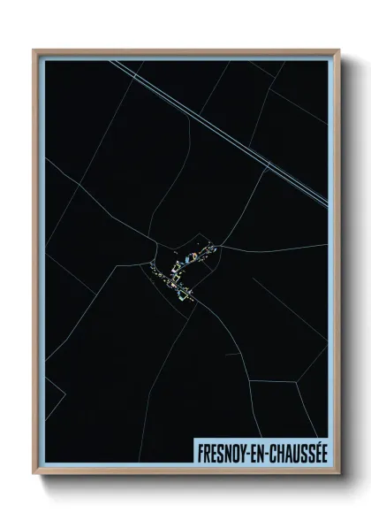 Une affiche de carte sur Fresnoy-en-Chaussée