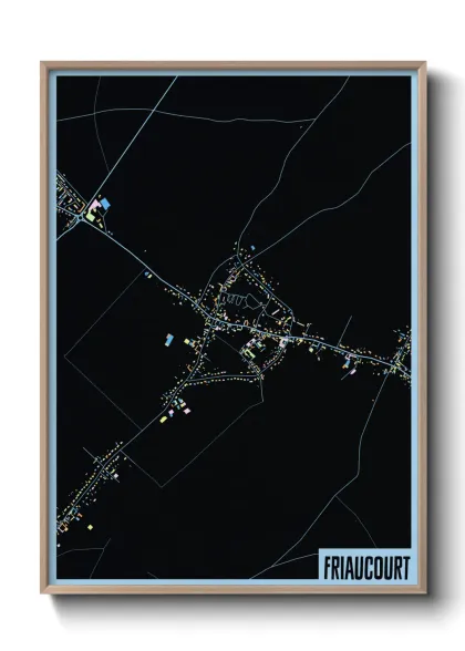 Une affiche de carte sur Friaucourt