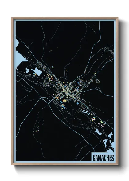 Une affiche de carte sur Gamaches
