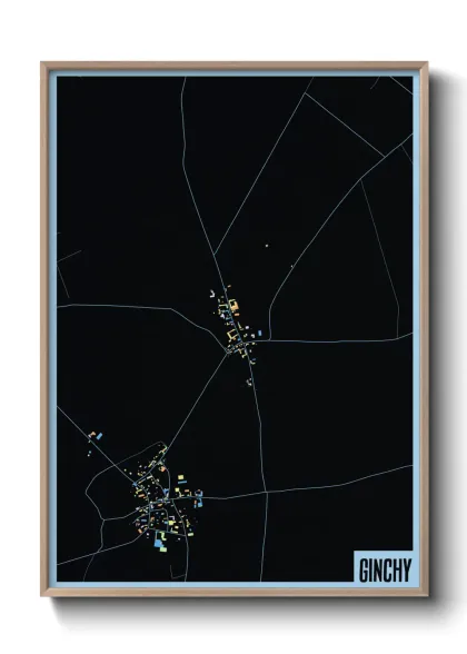 Une affiche de carte sur Ginchy