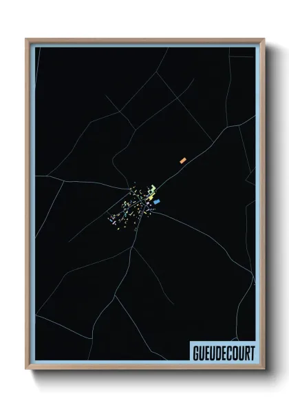 Une affiche de carte sur Gueudecourt